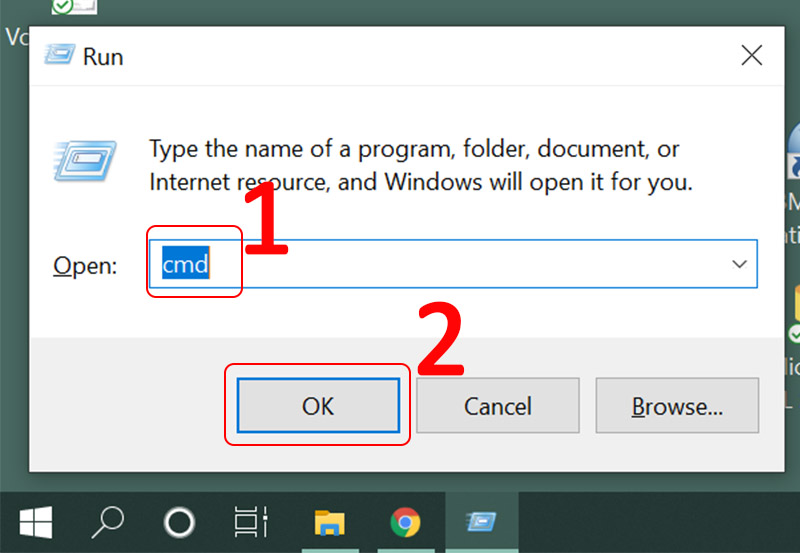 Truy cập cửa sổ Command Prompt